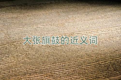 大张旗鼓的近义词