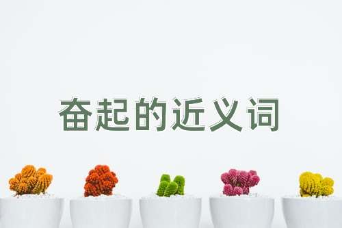 奋起的近义词