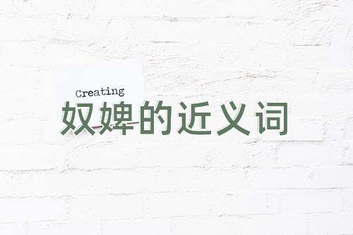 奴婢的近义词