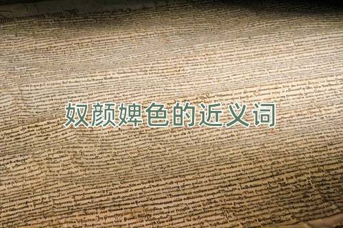 奴颜婢色的近义词