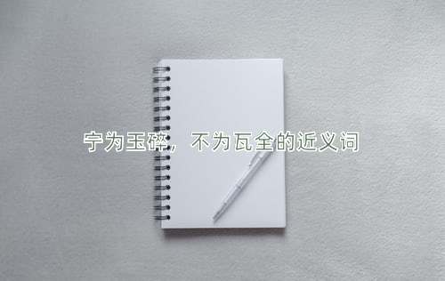 宁为玉碎，不为瓦全的近义词