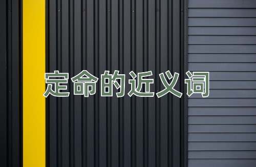 定命的近义词