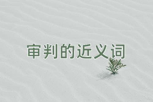 审判的近义词
