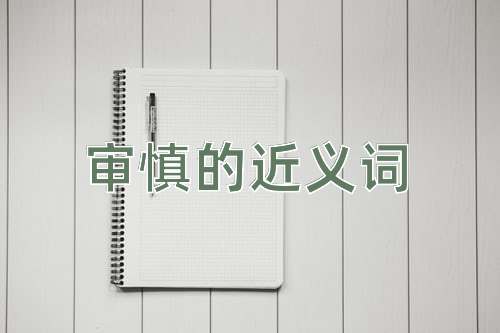 审慎的近义词