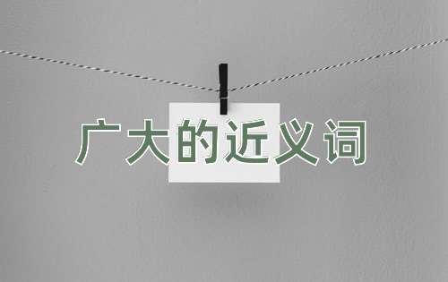 广大的近义词