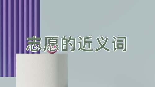 志愿的近义词