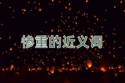 惨重的近义词