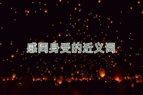 感同身受的近义词