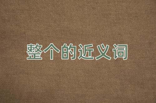 整个的近义词
