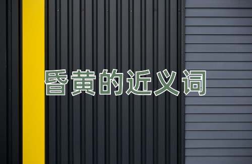 昏黄的近义词