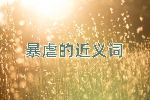 暴虐的近义词