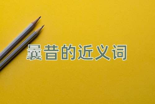 曩昔的近义词