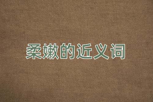 柔嫩的近义词