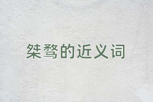 桀骛的近义词