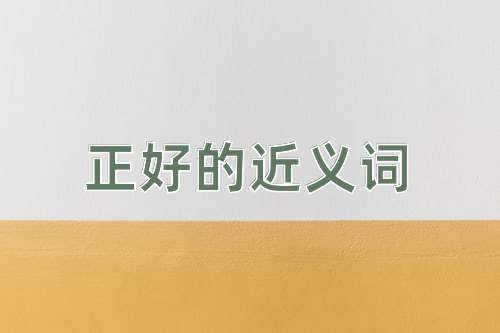 正好的近义词