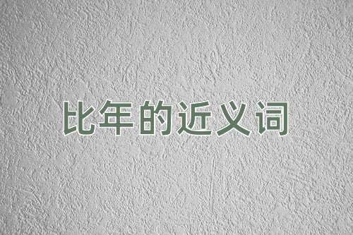 比年的近义词