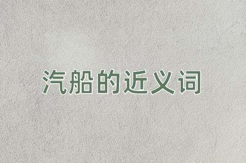 汽船的近义词