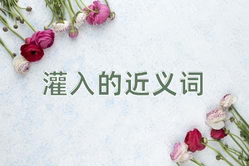灌入的近义词