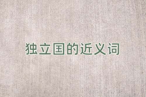 独立国的近义词