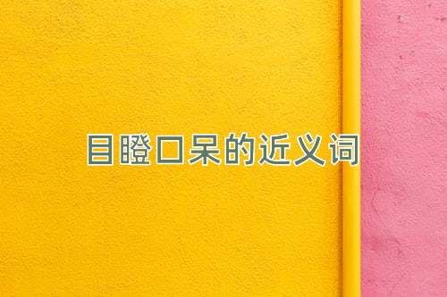 目瞪口呆的近义词