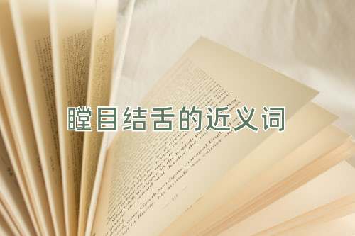 瞠目结舌的近义词