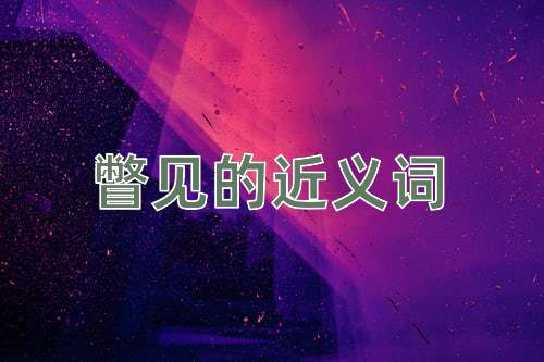 瞥见的近义词