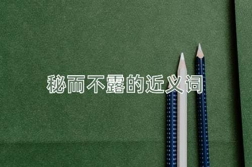 秘而不露的近义词