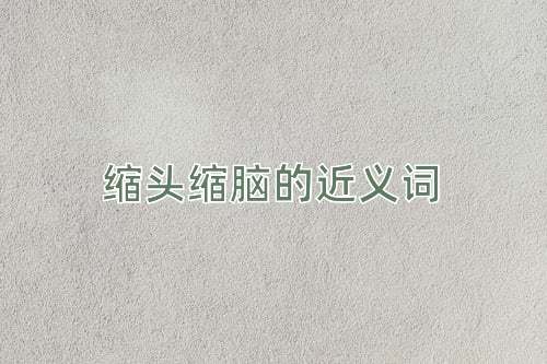 缩头缩脑的近义词