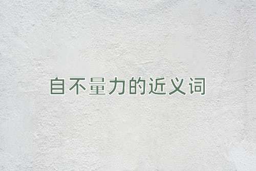 自不量力的近义词