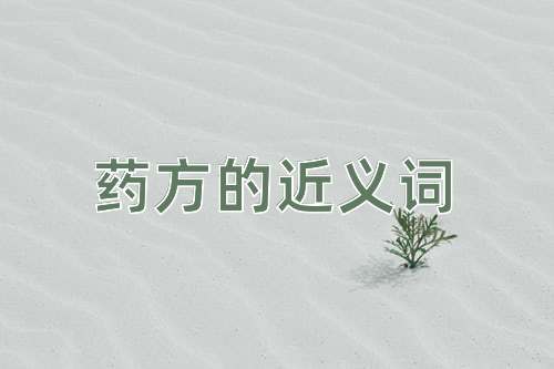 药方的近义词