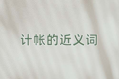 计帐的近义词