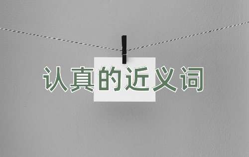 认真的近义词