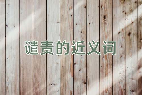 谴责的近义词