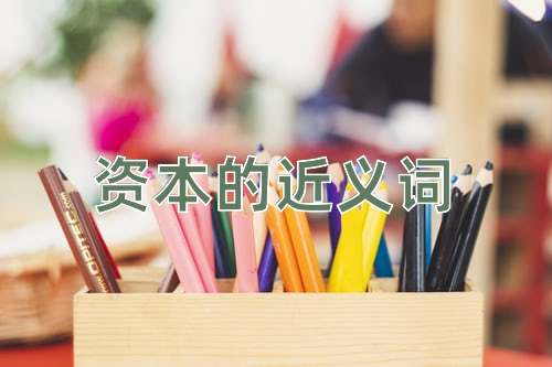 资本的近义词