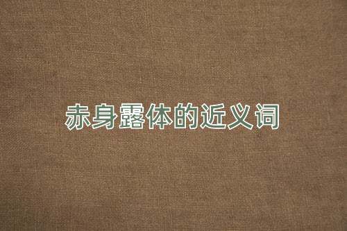 赤身露体的近义词