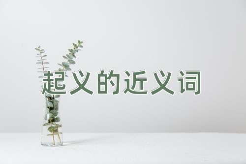 起义的近义词