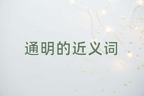通明的近义词
