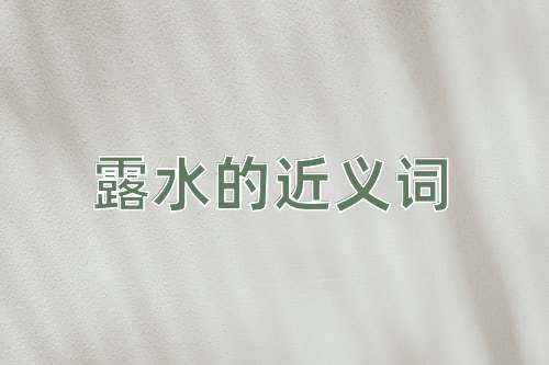 露水的近义词