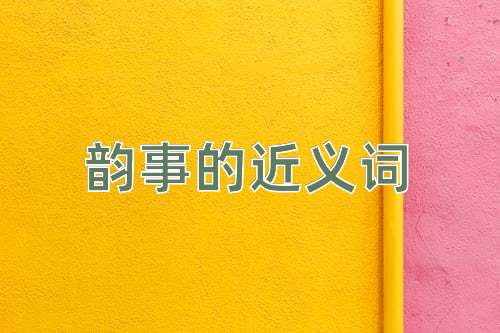 韵事的近义词