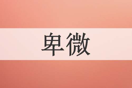 卑微