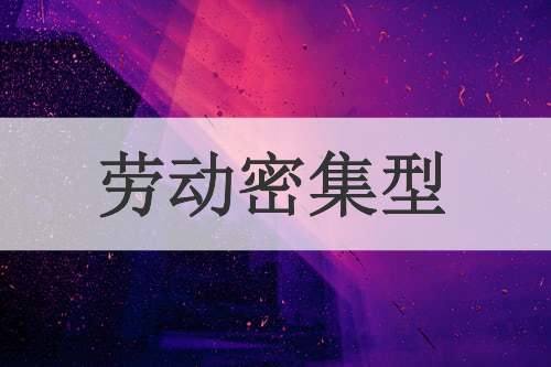 劳动密集型