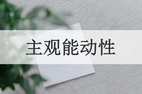 主观能动性