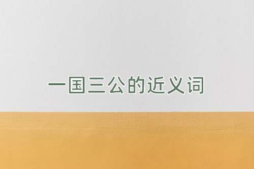 一国三公的近义词