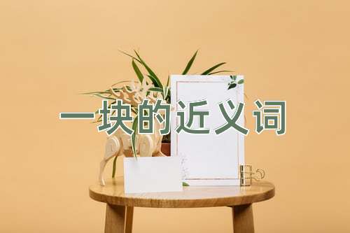 一块的近义词