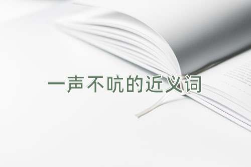 一声不吭的近义词