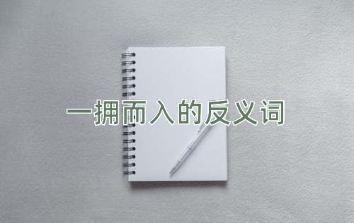一拥而入的反义词