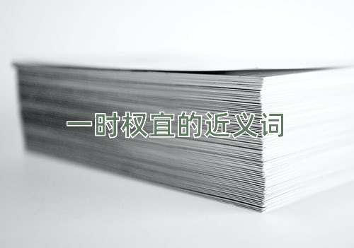 一时权宜的近义词