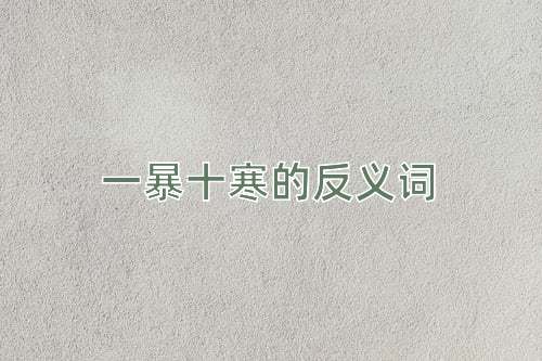 一暴十寒的反义词