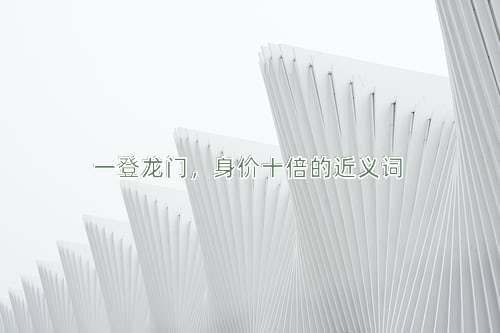 一登龙门，身价十倍的近义词