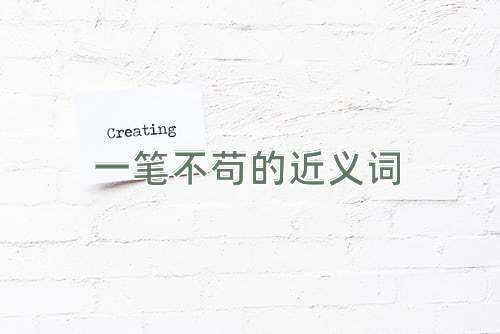 一笔不苟的近义词